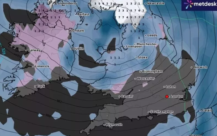 uk snow weather maps arctic blast